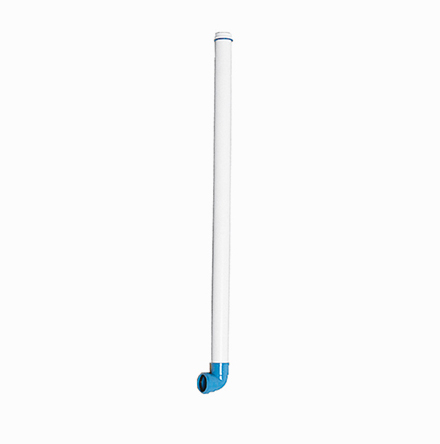 Flush Tube with Blue Elbow